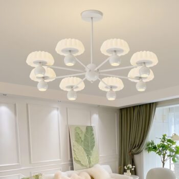 Đèn trần chùm 8 bóng màu sắc tinh tế NVC647 - bìa
