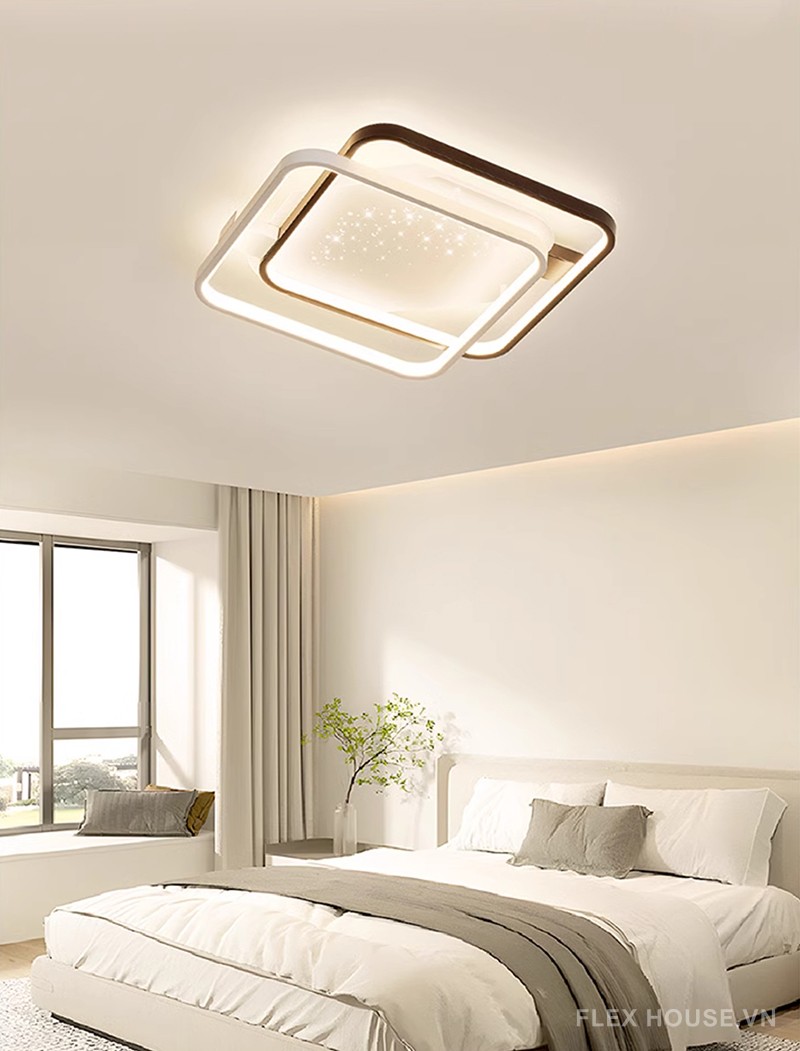 Đèn trần phòng ngủ hiện đại decor hình học NVC583