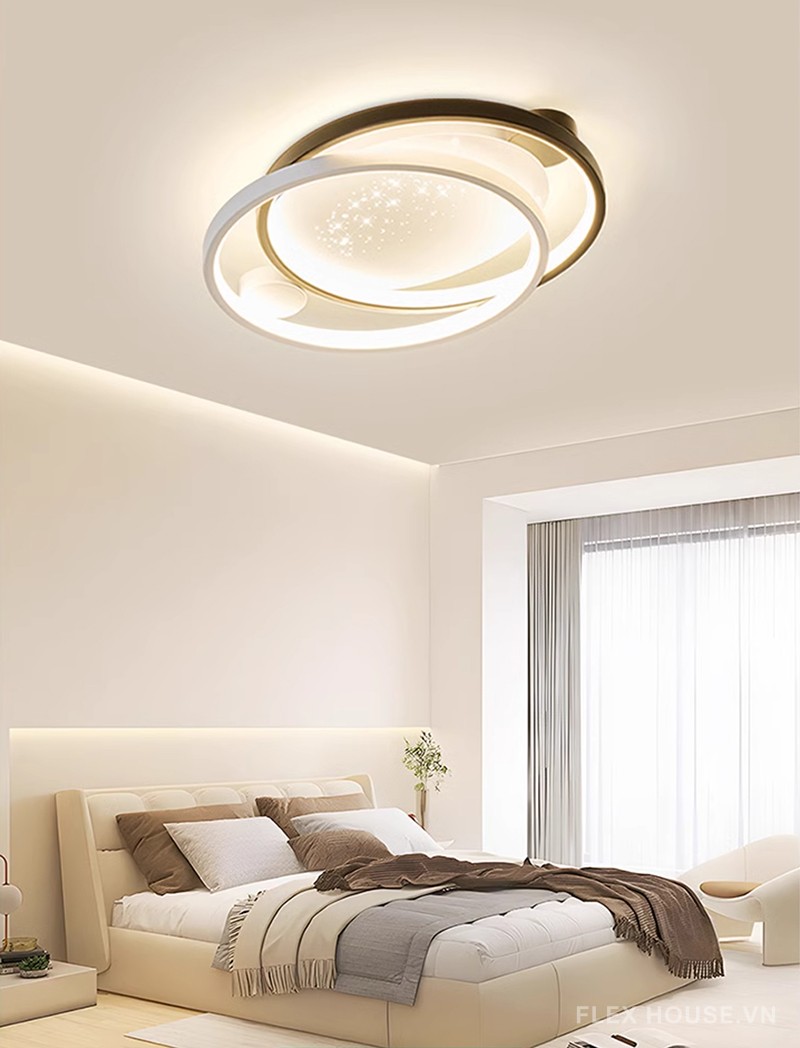 Đèn trần phòng ngủ hiện đại decor hình học NVC583