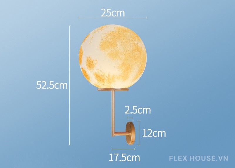 Đèn tường ngoài trời mặt trăng Moonlight MDR812