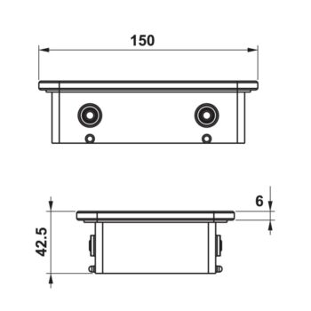 Kệ đựng ly kính đen Kobe 150mm Hafele 495.80.242
