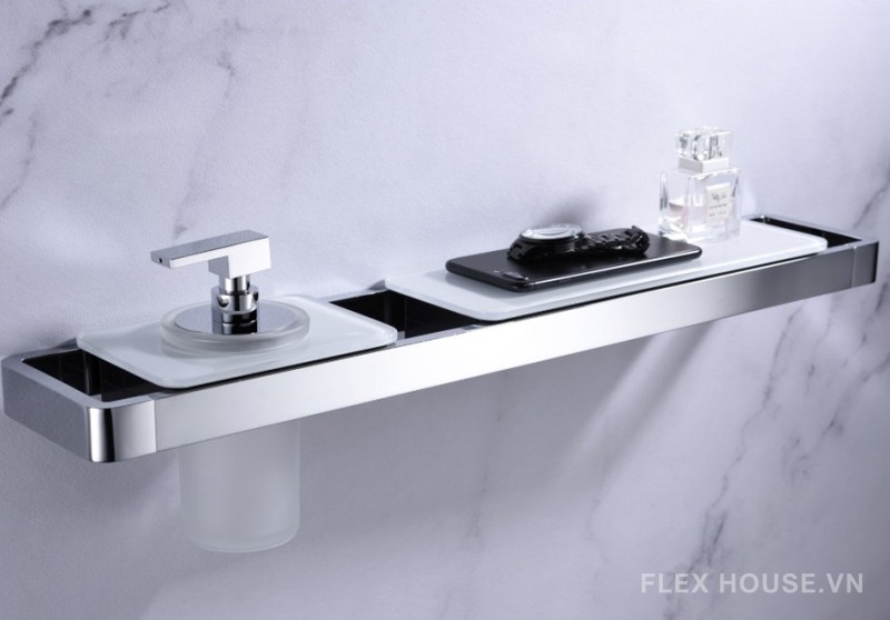 Kệ đựng ly Kobe kính trắng tiện lợi Hafele 495.80.239
