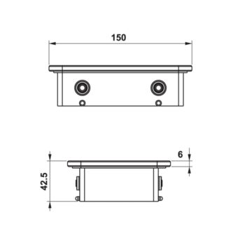 Kệ đựng xà phòng Kobe kính đen Hafele 495.80.244