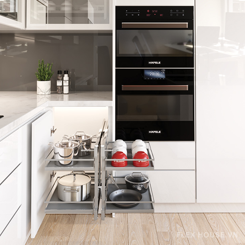 Kệ góc cho tủ bếp chữ L Olla 900mm Kosmo 595.50.804