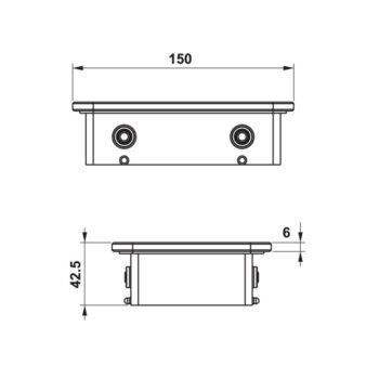 Kệ Kobe kính trắng đựng đồ 150mm Hafele 495.80.237