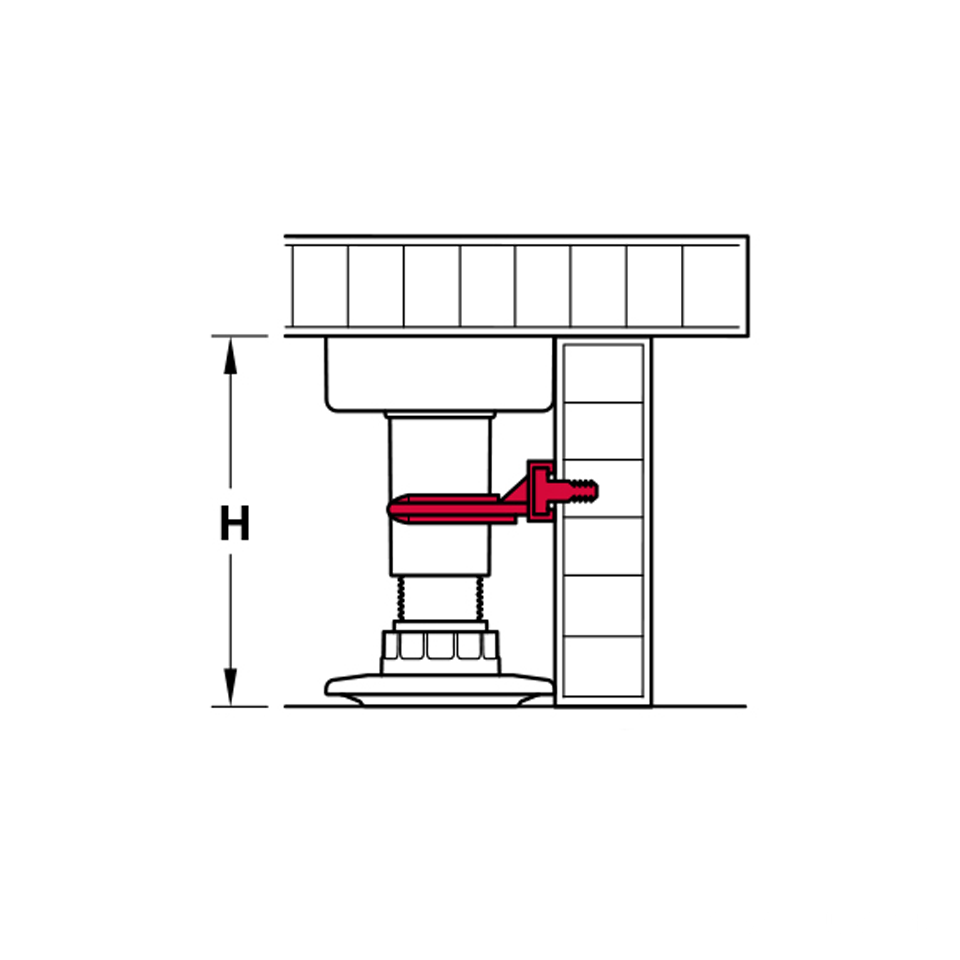 Kẹp ván cho chân đế gỗ Hafele 637.47.322