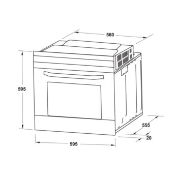 Lò nướng 70 lít âm tủ HO-4KT70A Hafele 538.61.442