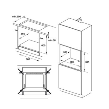 Lò nướng đa năng 65 lít HO-KT60A9 Hafele 535.02.611