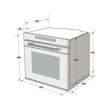 Lò nướng đa năng 72 lít HSO-8T72A Hafele 538.61.461
