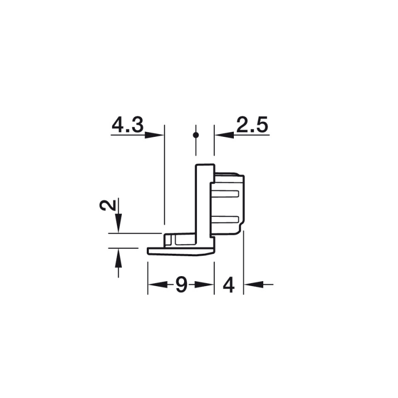 Nắp che thanh dẫn đèn led 1103 Hafele 833.95.766