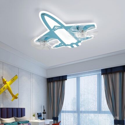 Quạt trần đèn kiểu dáng máy bay độc đáo NVC929