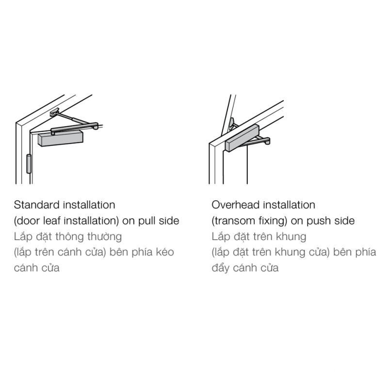 Tay đẩy hơi hợp kim nhôm DCL11 Hafele 931.84.649