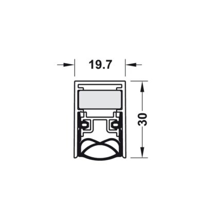 Thanh chắn bụi tự động tiện dụng Hafele 950.05.91