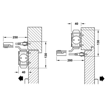 Thiết bị đóng cửa tự động DCL15 Hafele 931.84.629