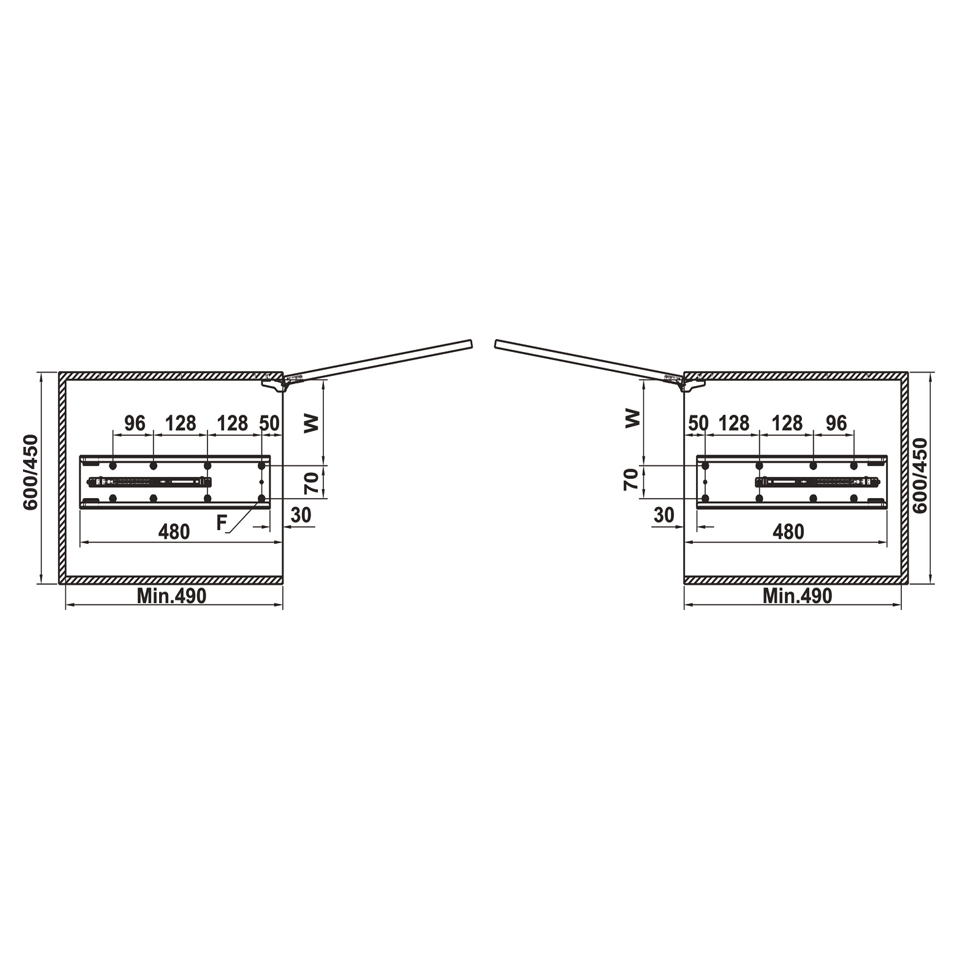 Tủ đồ khô Kara Swing 450mm Kosmo 548.65.842