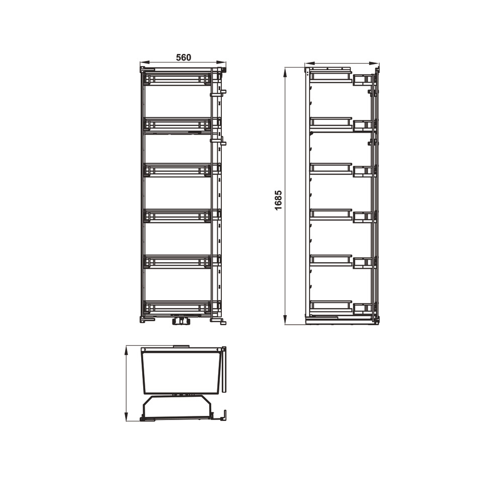 Tủ đồ khô Kara Swing 450mm Kosmo 548.65.842
