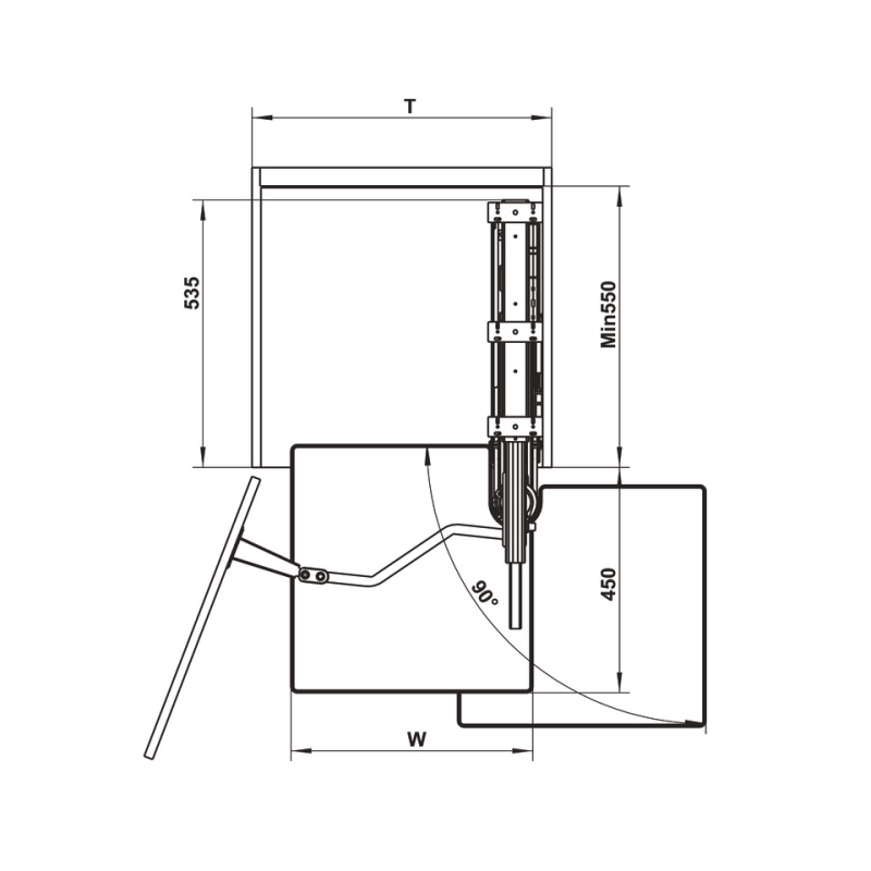 Tủ đồ khô Kara Vario 600mm Kosmo 595.82.805