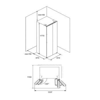 Tủ lạnh dung tích 560L HF-SB5601FB Hafele 534.14.100