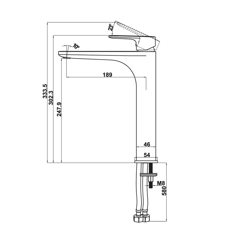 Vòi trộn Kobe 240 Hafele 589.15.002