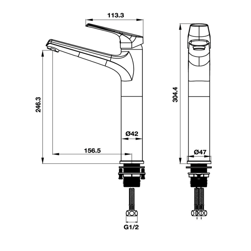 Vòi trộn Lavabo Vigor 240 Hafele 495.61.140