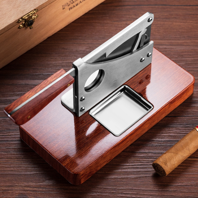 Top 5 phụ kiện cigar không thể thiếu cho quý ông sành điệu 30 Dao cắt xì gà phối gỗ cao cấp