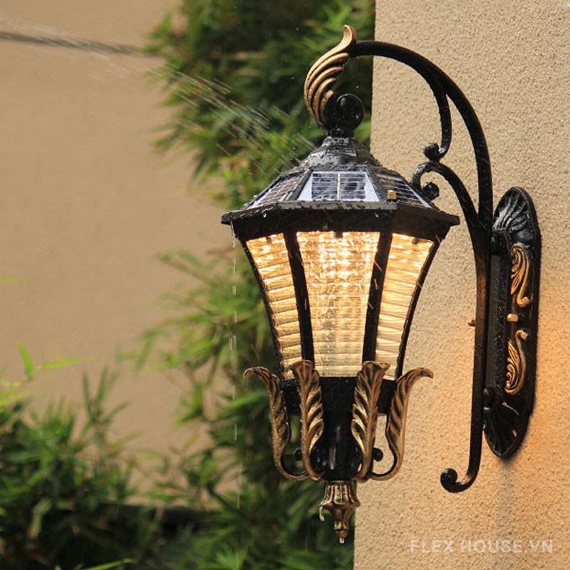 Đèn tường năng lượng mặt trời cổ điển Châu Âu WK6055 5