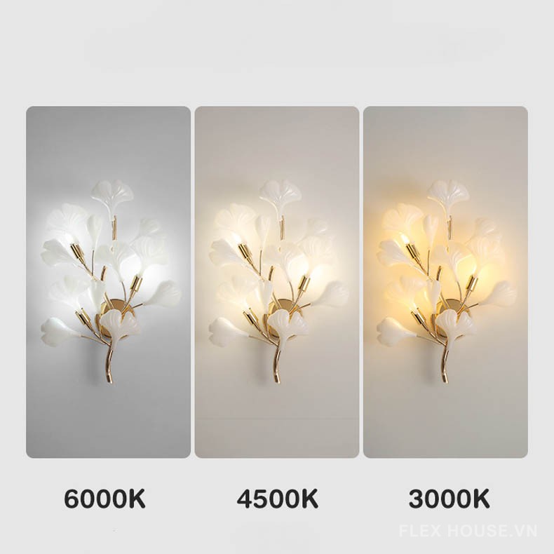 Đèn tường phòng ngủ lá bạch quả HSL1730 11