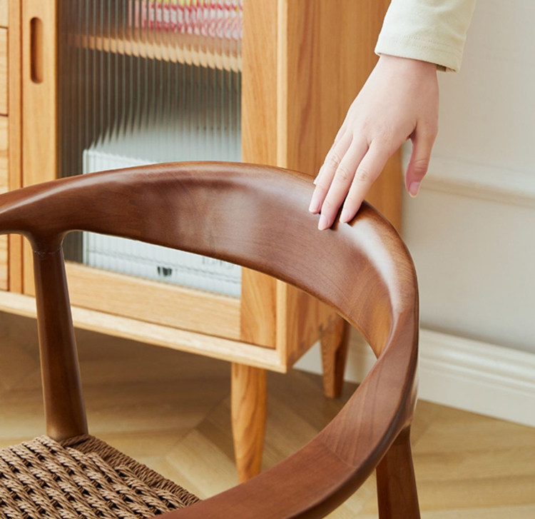 Ghế Kennedy khung gỗ mặt ghế dây đan thủ công AW719 13