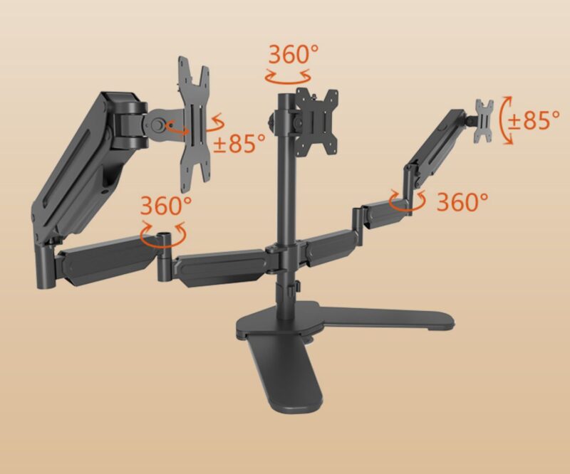 Giá đỡ 3 màn hình kẹp bàn chuyên nghiệp ZC7971 3