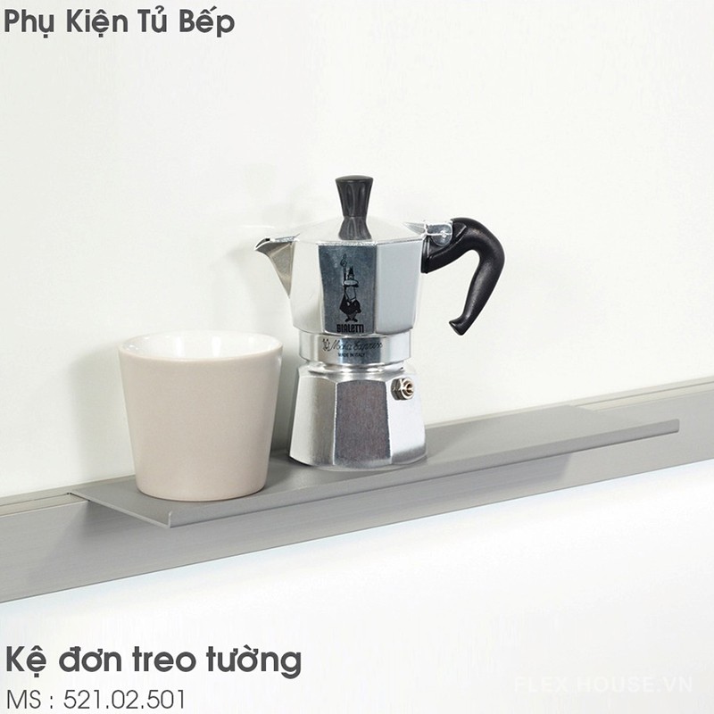 Kệ đơn treo tường màu xám Kessebohmer 521.02.501 3