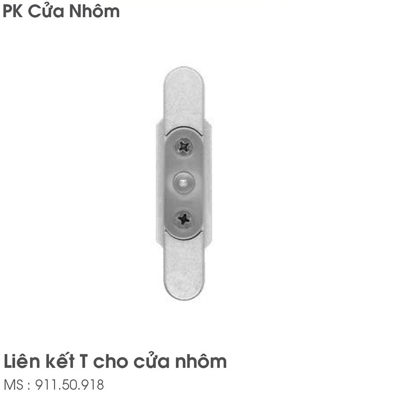 Liên kết T cửa nhôm Hafele 911.50.918 3