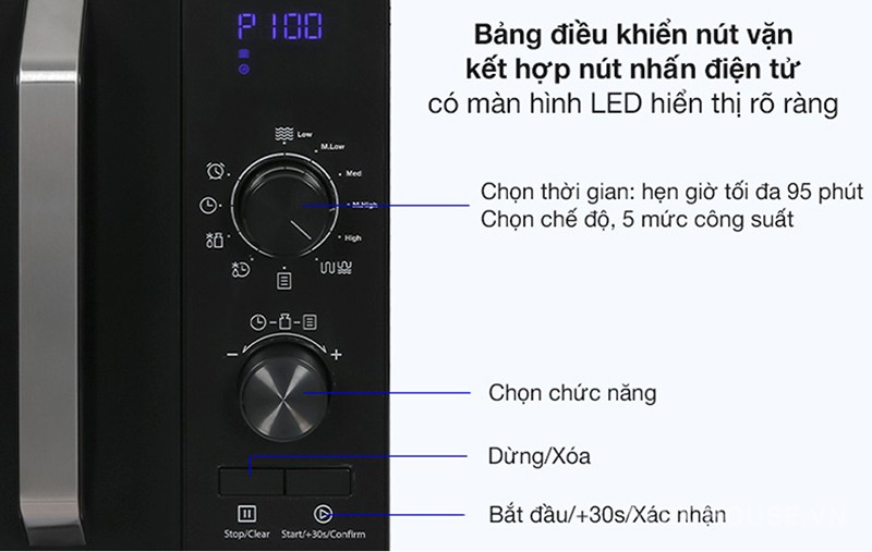 Lò vi sóng kết hợp nướng để bàn HW-F23B Hafele 538.31.270 6