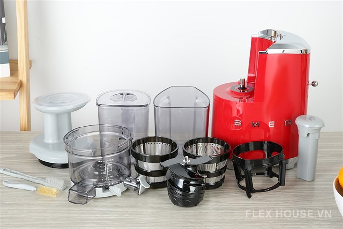 Máy ép chậm màu đỏ Smeg SJF01RDEU 535.43.629 7