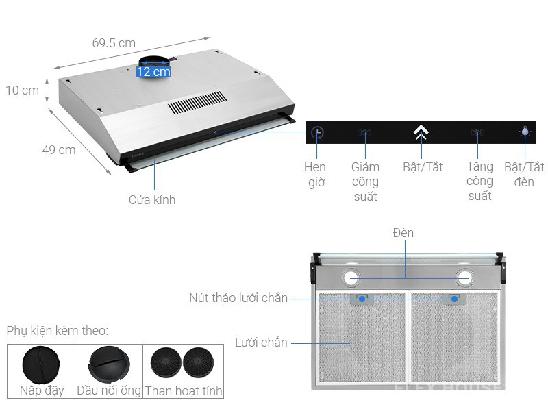 Máy hút mùi áp tường Hafele HC-BI70B 538.86.095 6