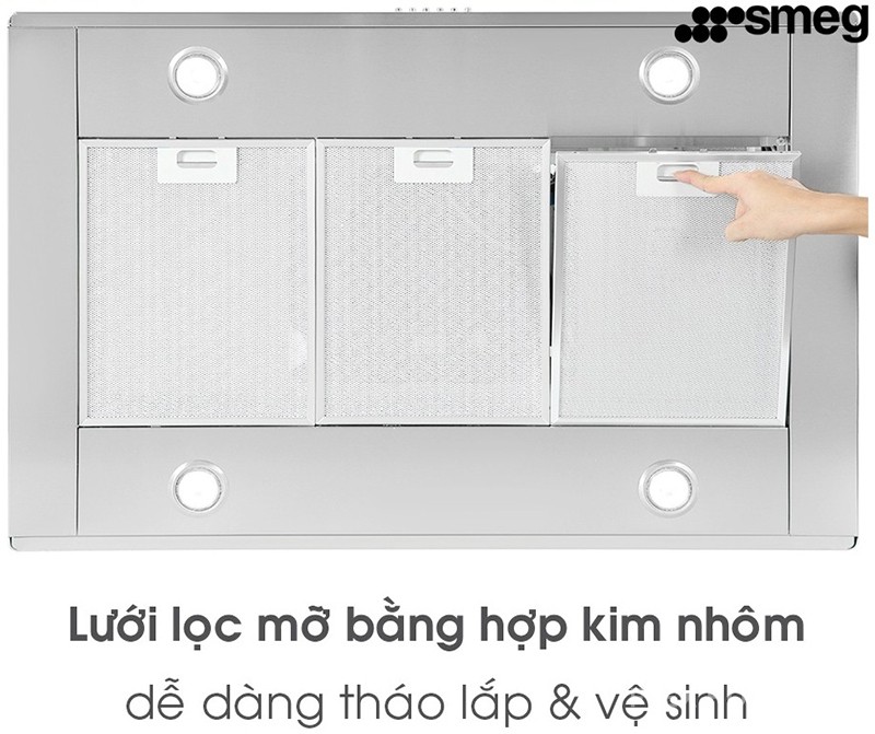Máy hút mùi đảo Smeg KI90XE 536.84.628 8