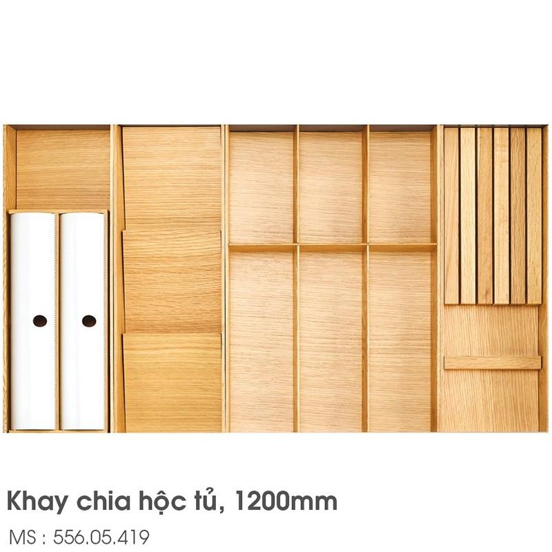 Ngăn chia hộc tủ Fineline R1200mm Kessebohmer 556.05 4