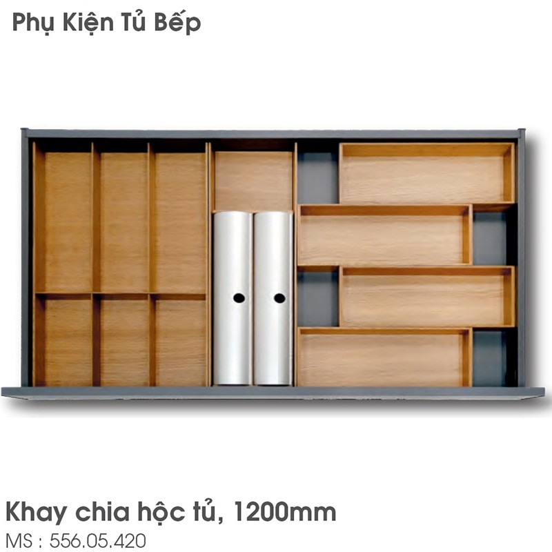Ngăn chia hộc tủ Fineline R1200mm Kessebohmer 556.05 3