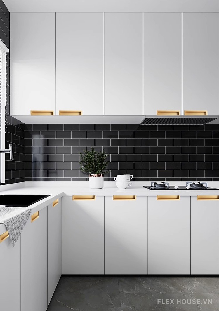 Tay nắm âm tủ hợp kim nhôm hình chữ nhật LDS8112 10