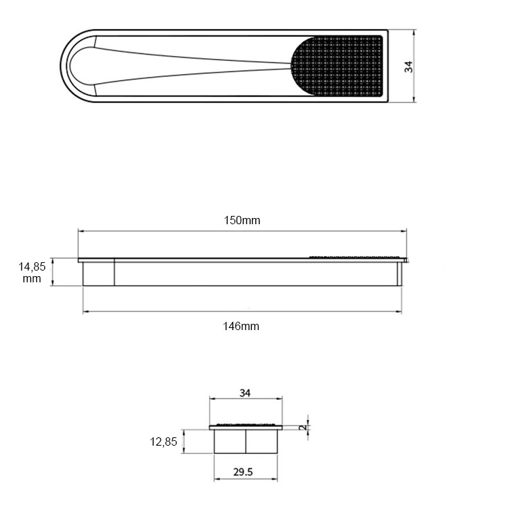 Tay nắm âm tủ quần áo sáng tạo GFX0249 6