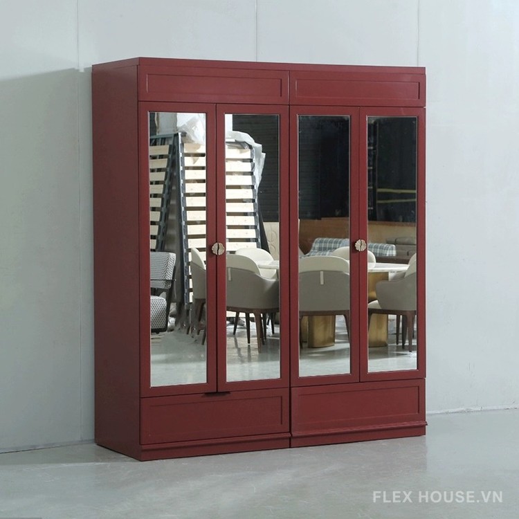 Tay nắm tủ bán nguyệt đồng thau họa tiết lá sen YK664 9