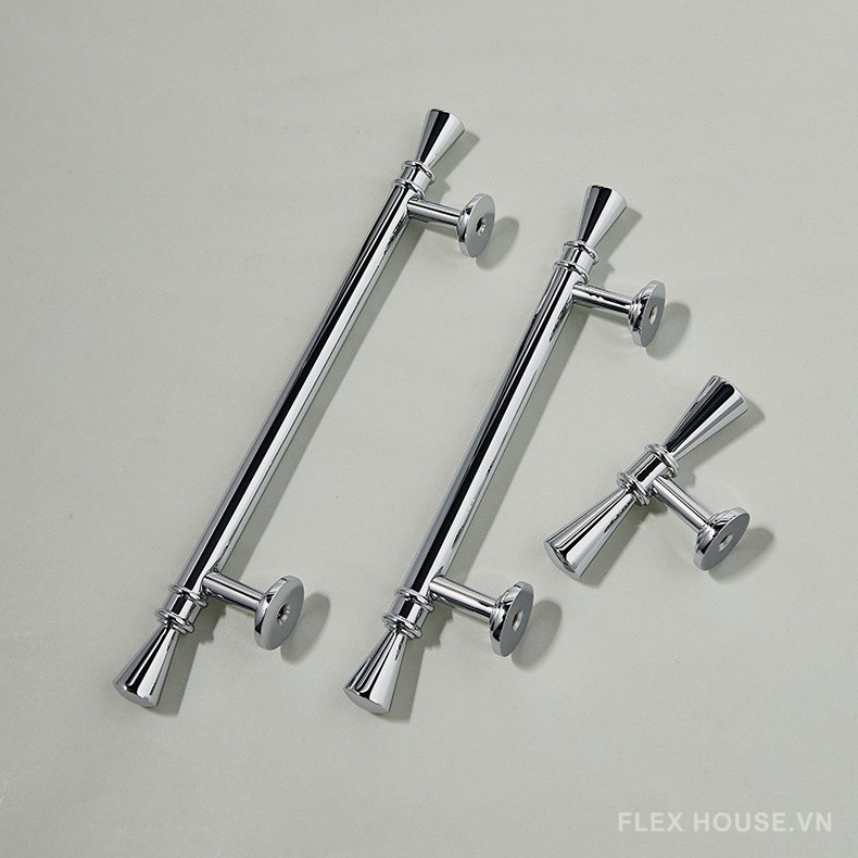 Tay nắm tủ đồng thau màu bạc tối giản kiểu Âu PALO610 6