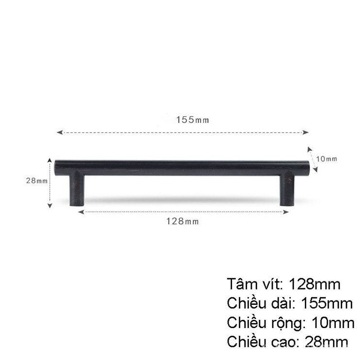 Tay nắm tủ hợp kim chữ T phong cách Retro FAT756 10