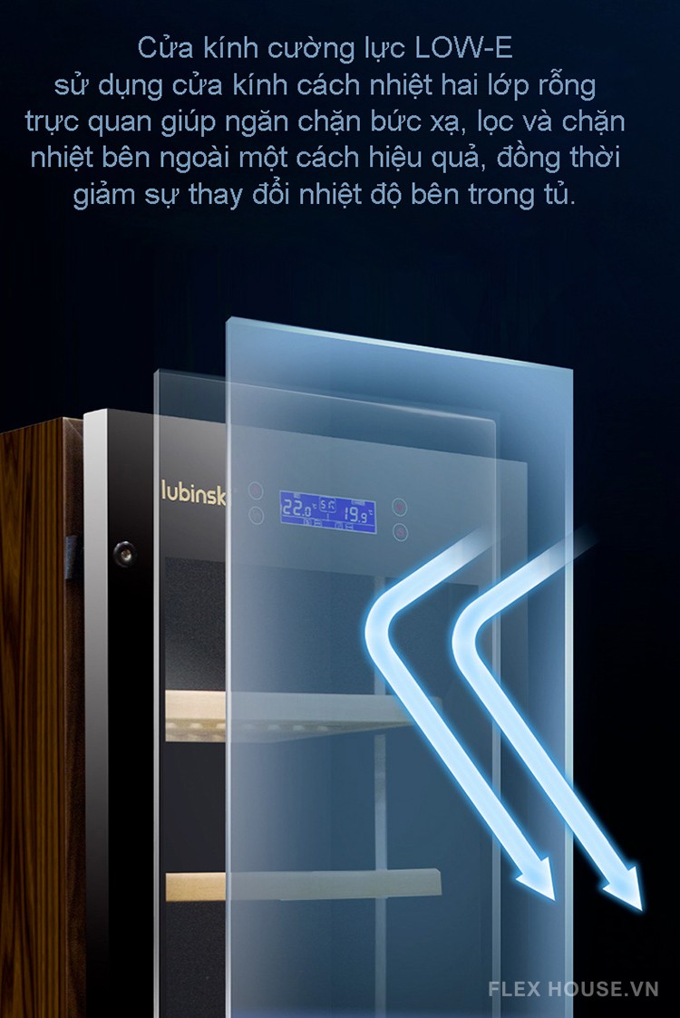 Tủ điện bảo quản cigar gỗ tuyết tùng cao cấp LBS777 8