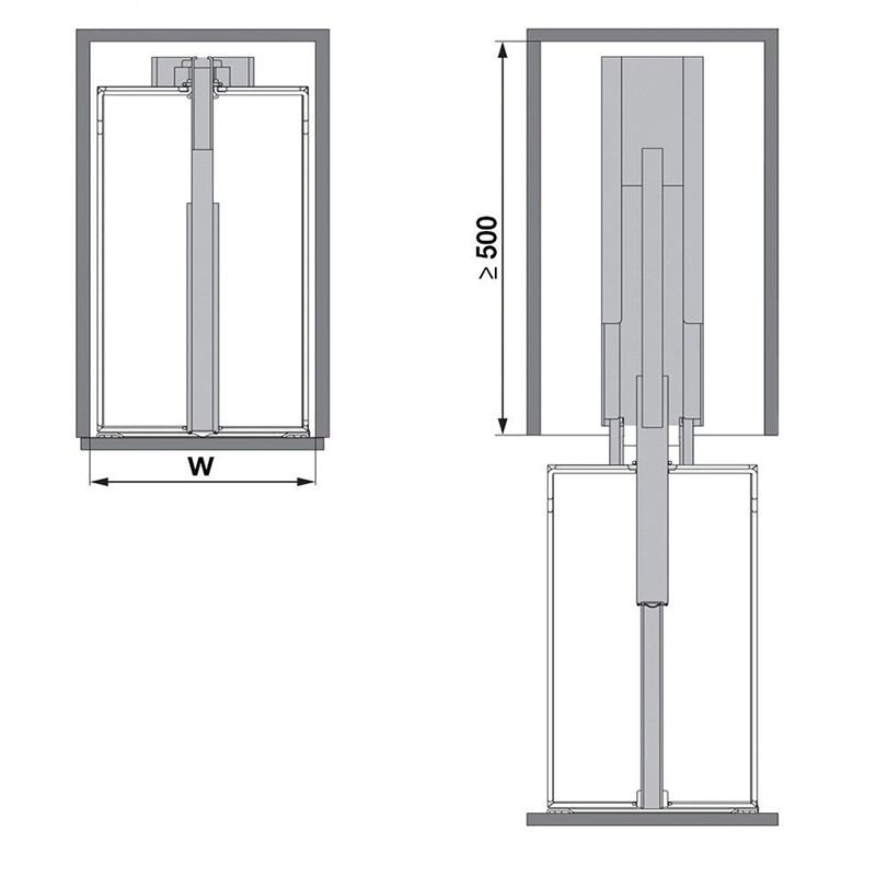 Tủ đồ khô 400mm Dispensa 90º Kessebohmer 546.54 10