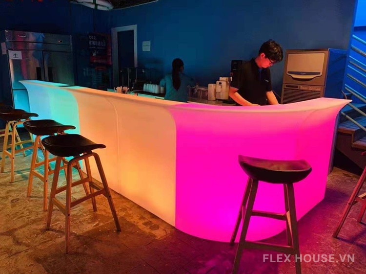 Bàn led quầy bar phát sáng ngoài trời CAQ067