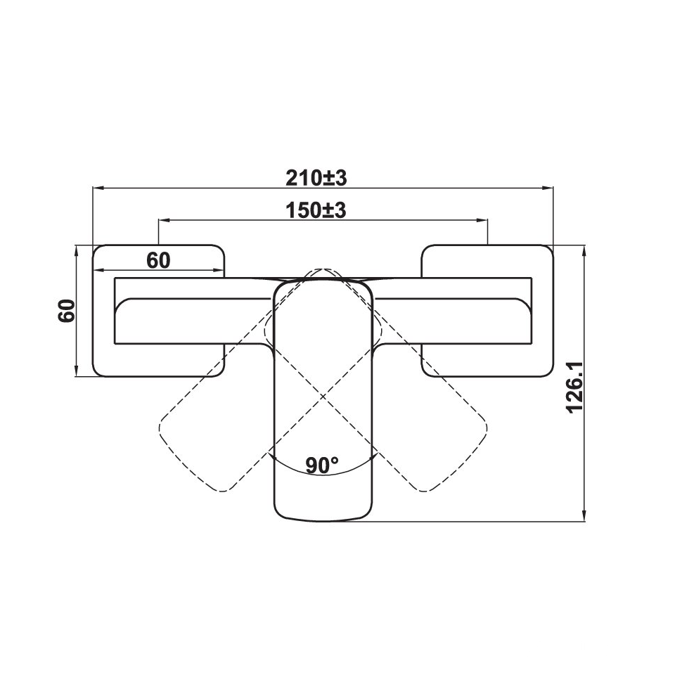 Bộ trộn lắp nổi 1 đường nước Kobe Hafele 589.15.006