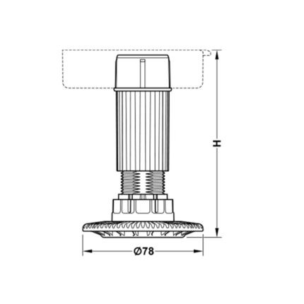 Chân tủ điều chỉnh chiều cao tiện lợi Hafele 637.76.35