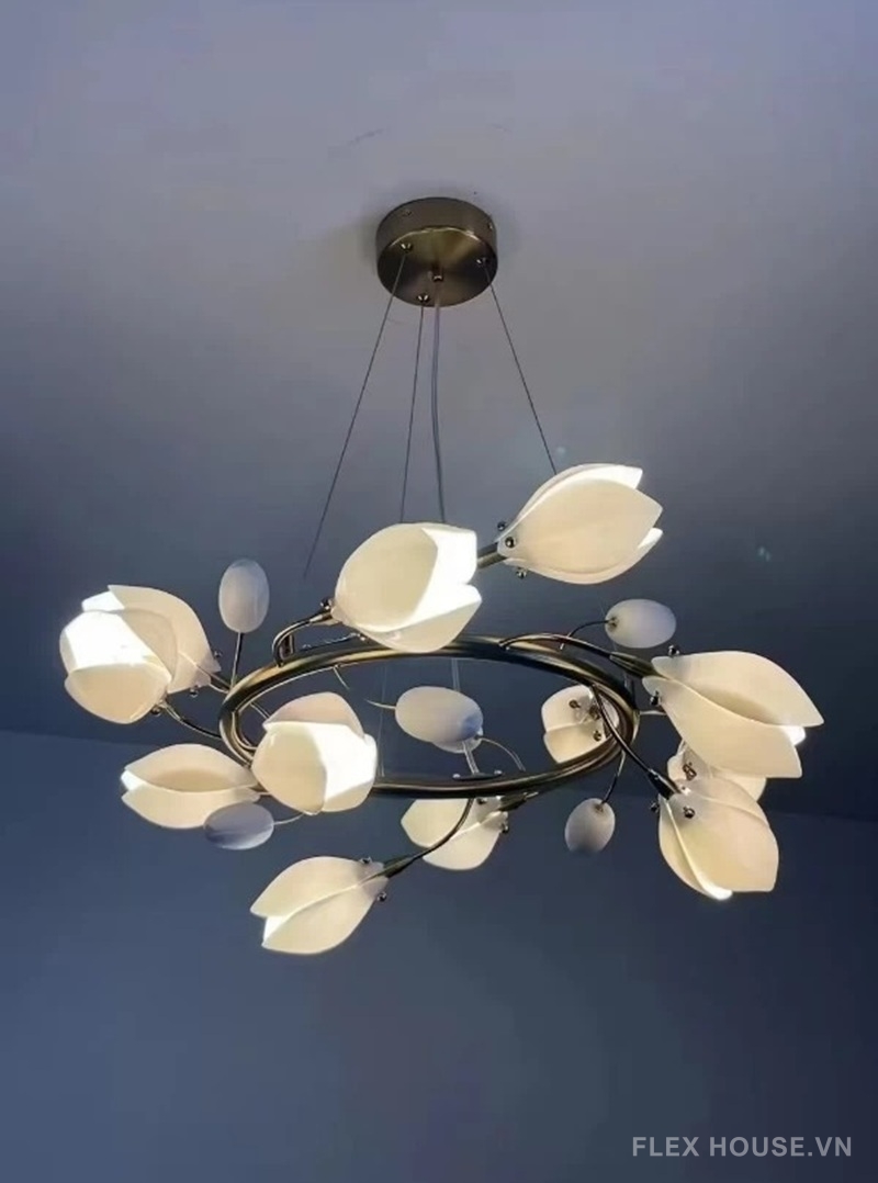 Đèn thả trần decor hoa Tulip sáng tạo HSL742 8 Đèn thả trần decor hoa Tulip sáng tạo HSL742