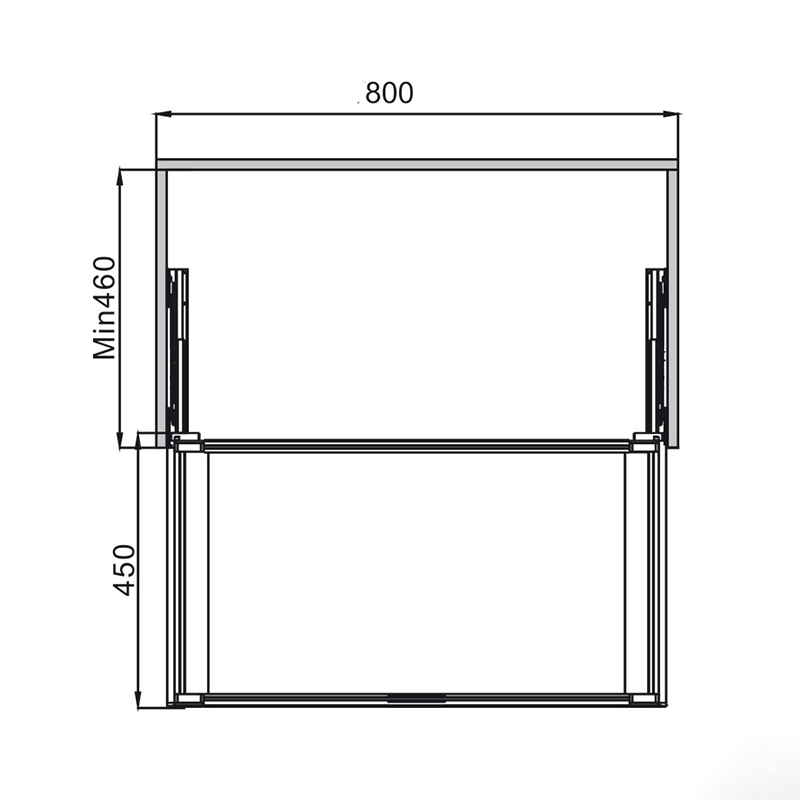 Giá để đồ tủ quần áo bằng kính Hafele 807.95.173