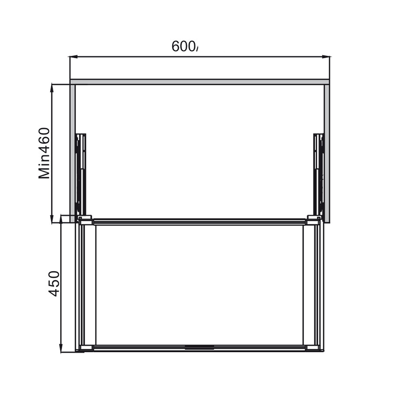 Giá để đồ tủ quần áo bằng kính Hafele 807.95.173